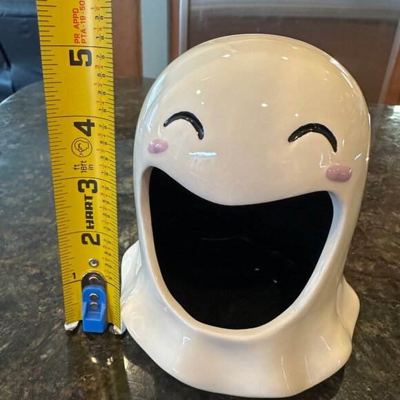 Halloween Ceramic Happy Ghost Candy Dish Sponge Holder Unique Eclectic Decor - Picture 6 of 8